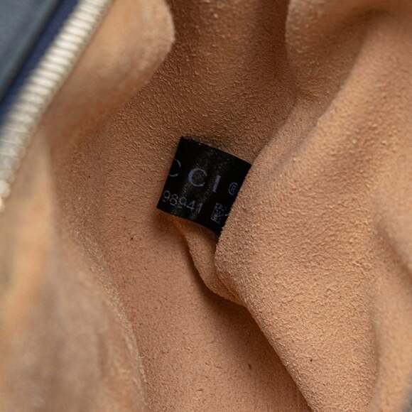 Gucci GG Marmont Chain Shoulder Bag 550154 Navy Leather Women's GUCCI - Picture 11 of 12